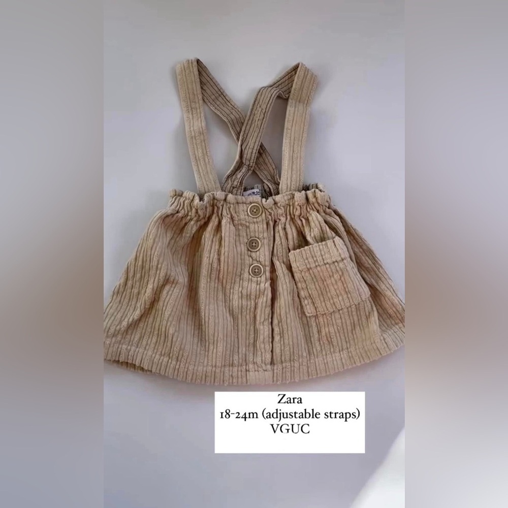 Zara Beige Toddler Girl Skirtall with Button Accents - Picture 1 of 1